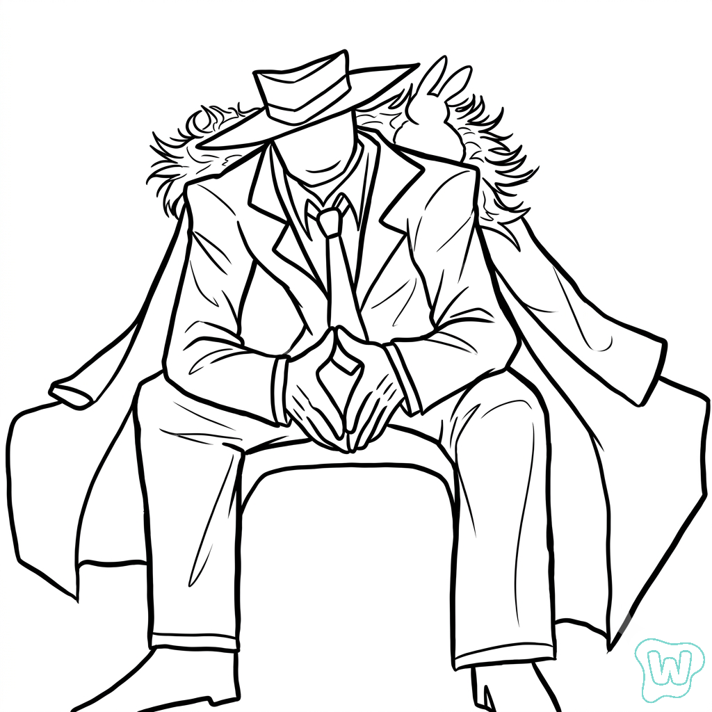 páginas para colorear fáciles de Mafioso Roblox 1