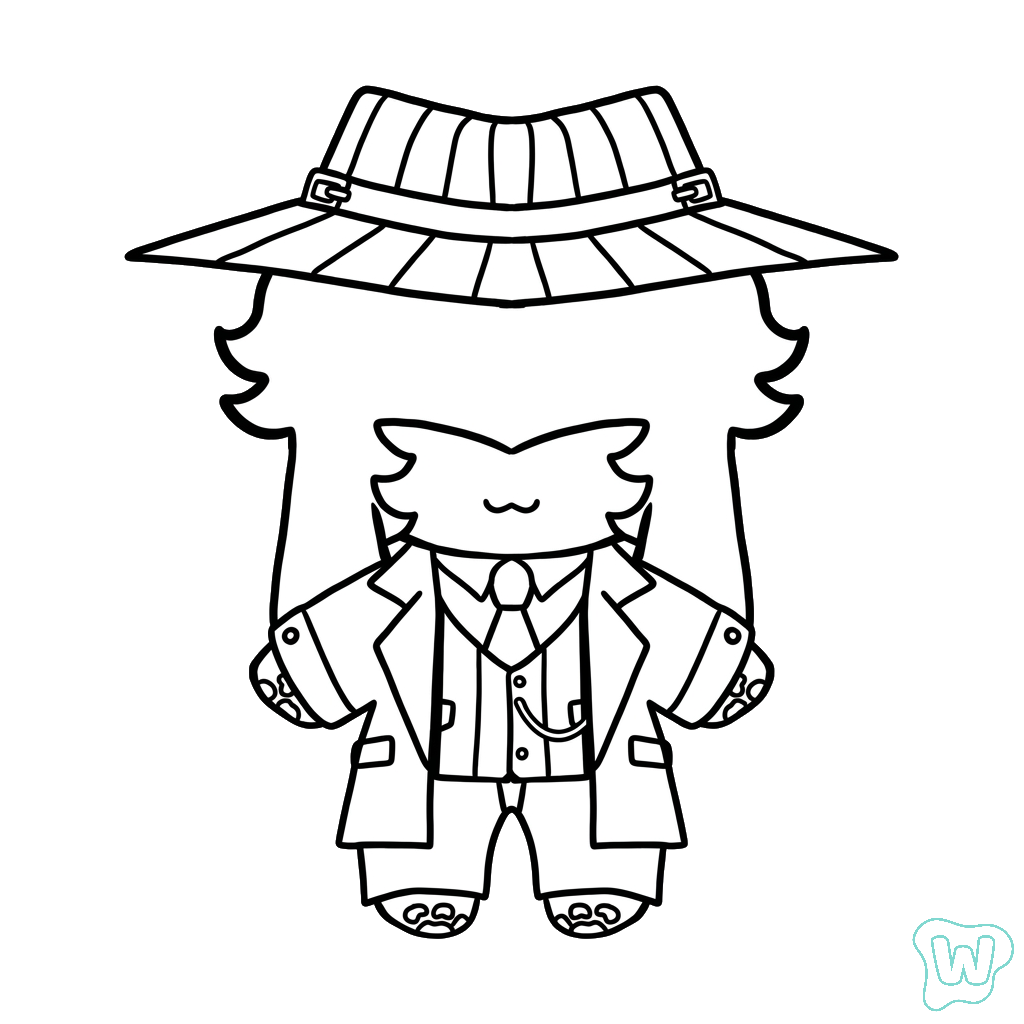 páginas para colorear gratis para adultos Mafioso Roblox 1