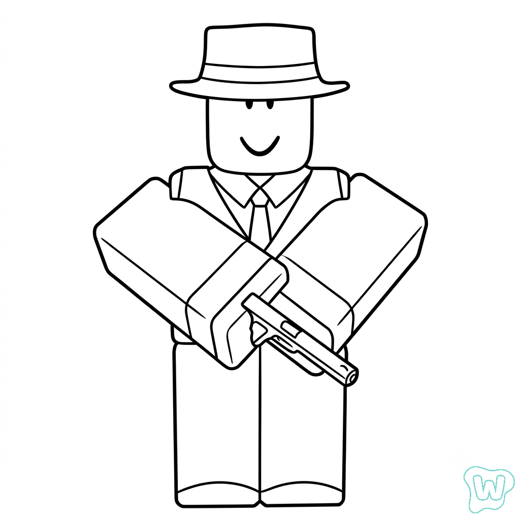 Mafioso Roblox páginas para colorear gratis