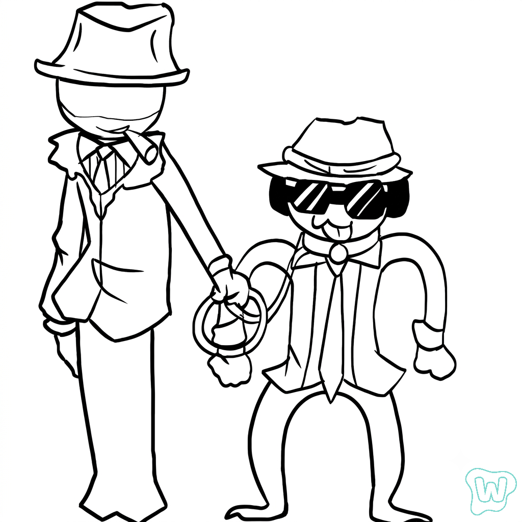 Mafioso Roblox páginas para colorear para imprimir