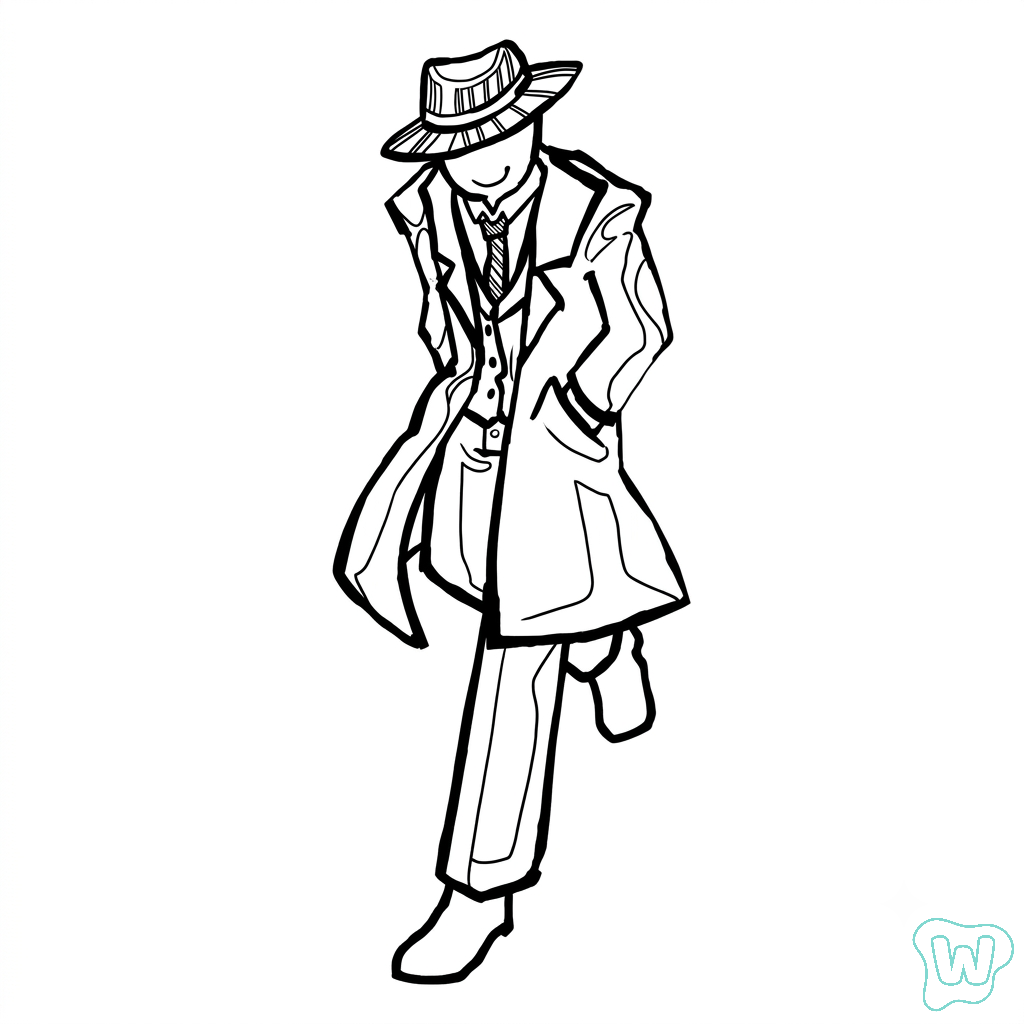 Mafioso Roblox dibujos para colorear y Imprimir PDF gratis