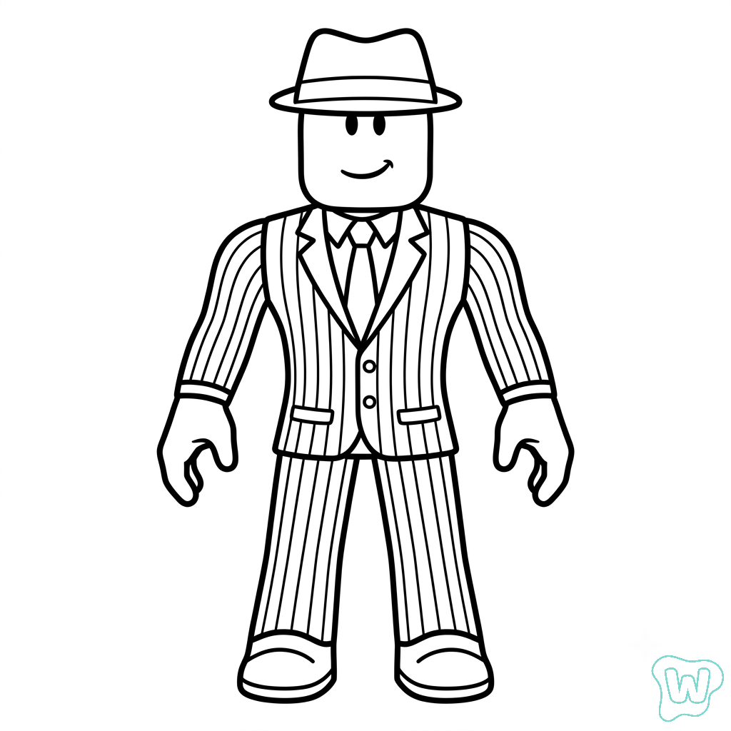 lindas páginas para colorear Mafioso Roblox