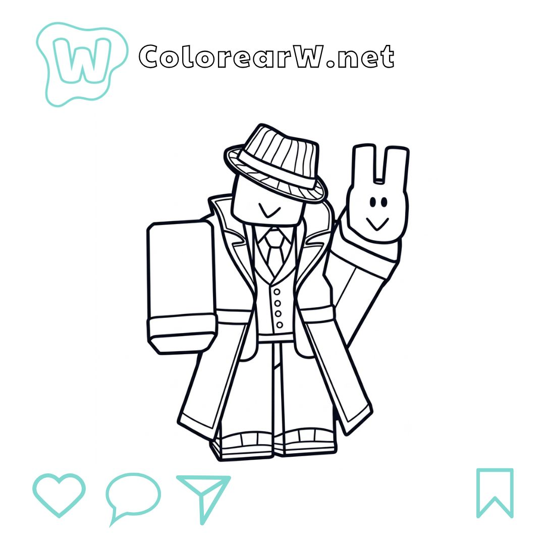 Mafioso Roblox para colorear (PDF para imprimir gratis) thumbnail