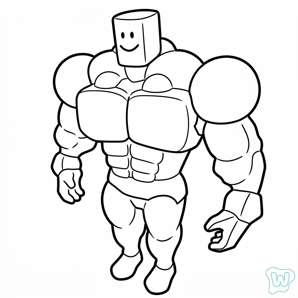 Noob Roblox páginas para colorear para adultos