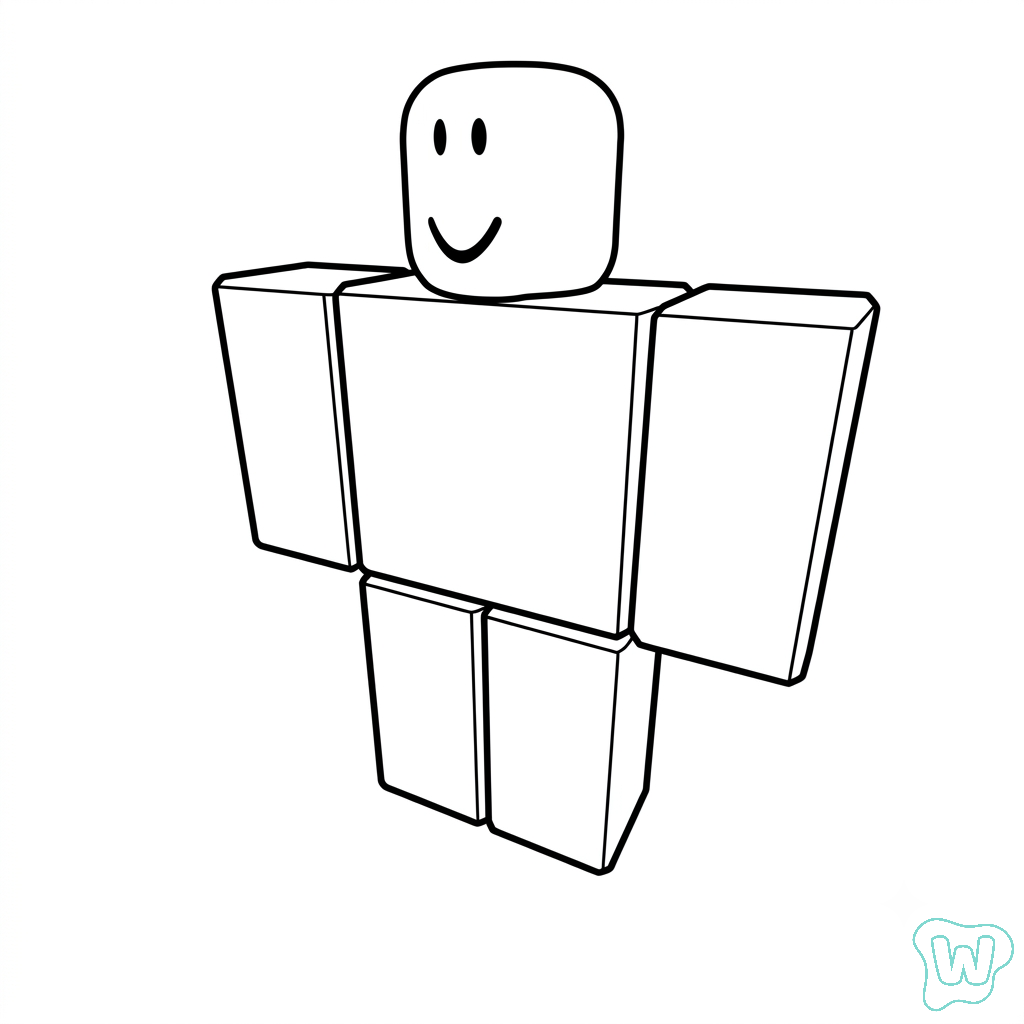 Noob Roblox páginas para colorear para imprimir gratis