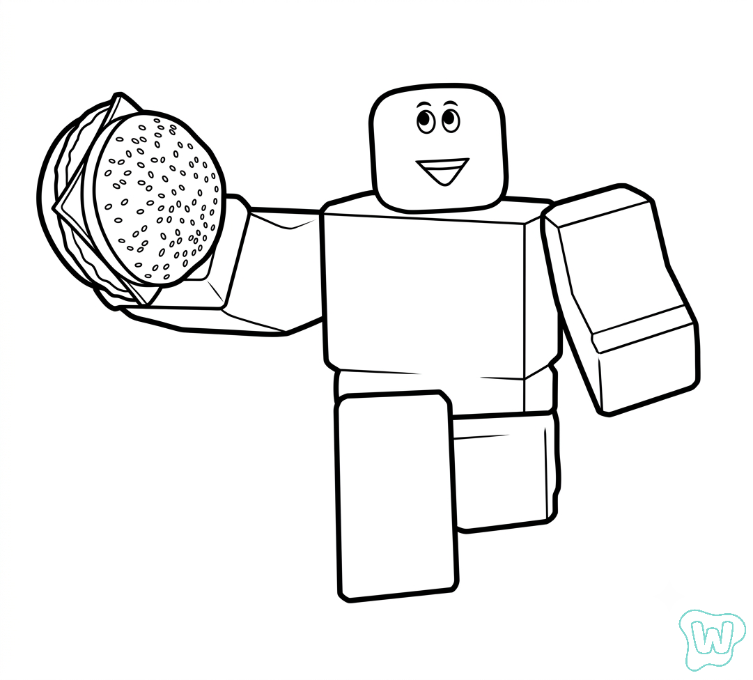 Noob Roblox para colorear y Imprimir PDF gratis