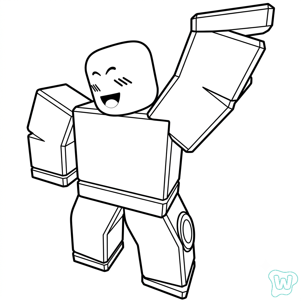 lindas páginas para colorear Noob Roblox