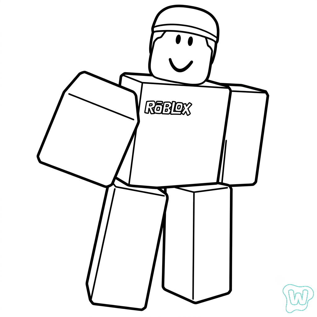 páginas para colorear Noob Roblox imprimibles gratis