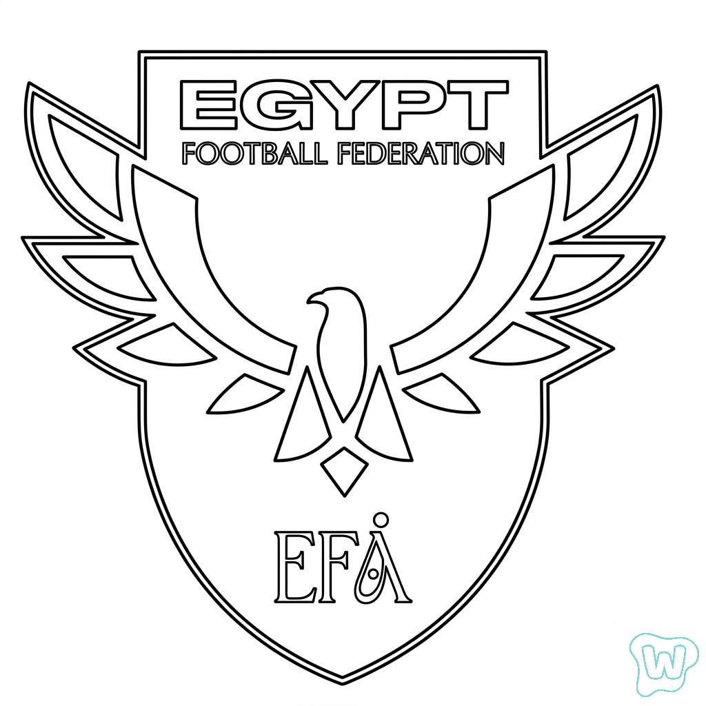 Selección de Egipto Mundial 2026 páginas para colorear para adultos fáciles