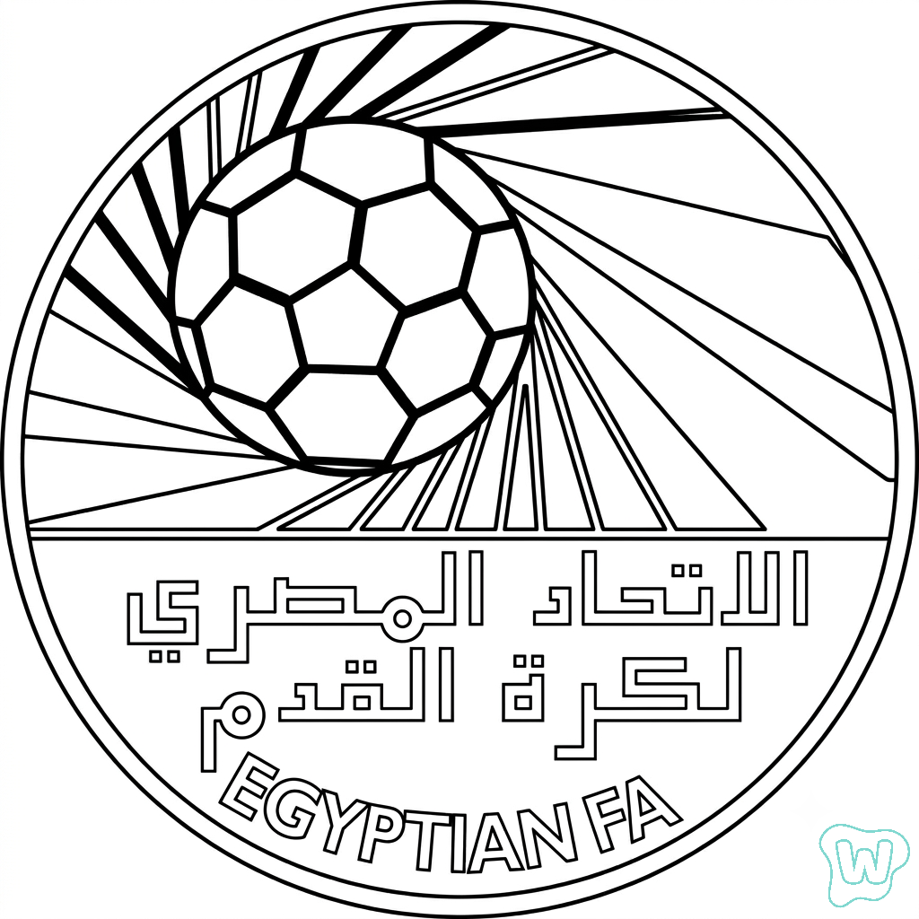 niños Selección de Egipto Mundial 2026 páginas para colorear