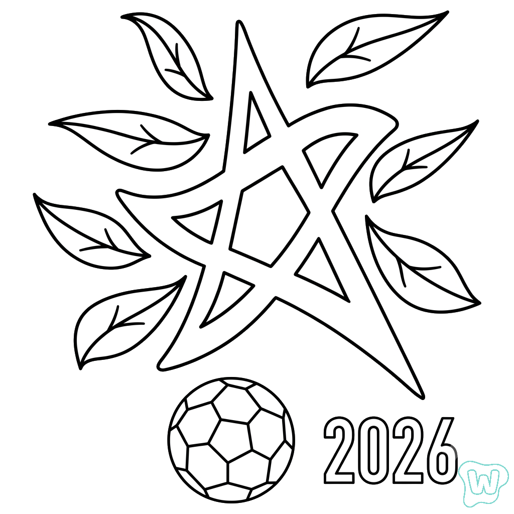 Selección de Marruecos Mundial 2026 dibujos para colorear