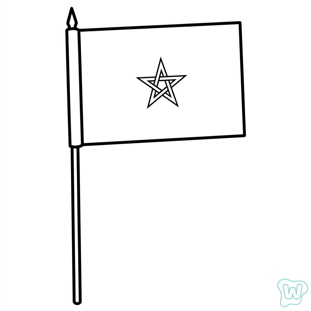 dibujos para colorear Selección de Marruecos Mundial 2026