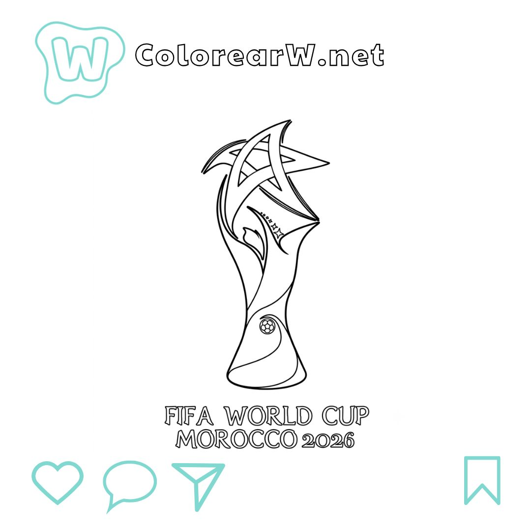 Selección de Marruecos Mundial 2026 para colorear (PDF para imprimir gratis) thumbnail
