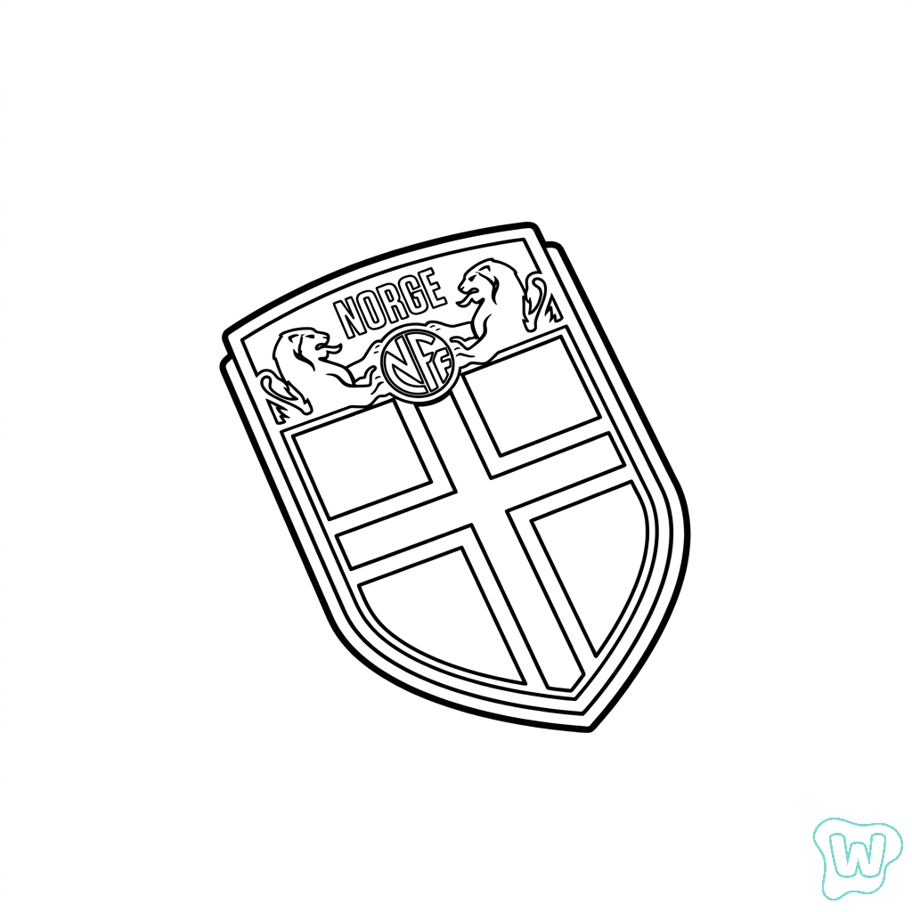 páginas para colorear imprimibles Selección de Noruega Mundial 2026