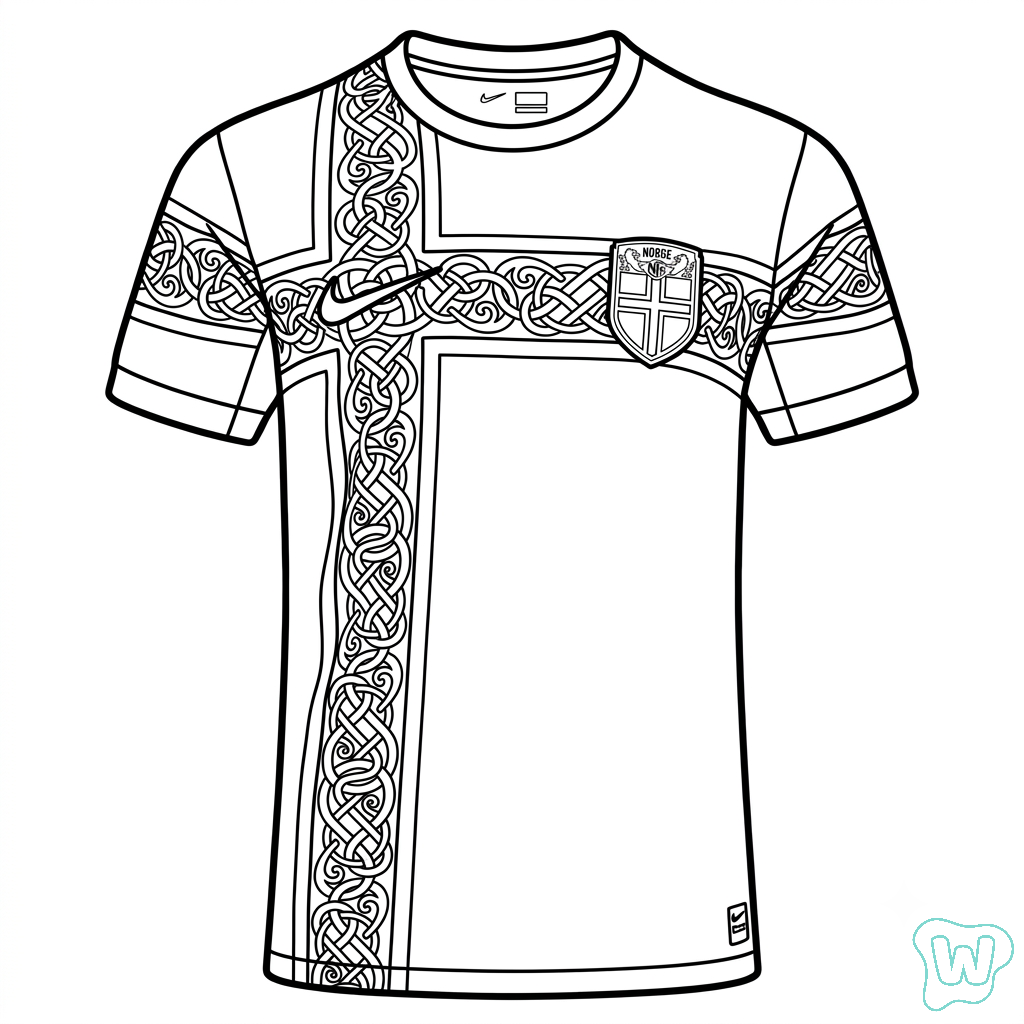 Selección de Noruega Mundial 2026 dibujos para colorear