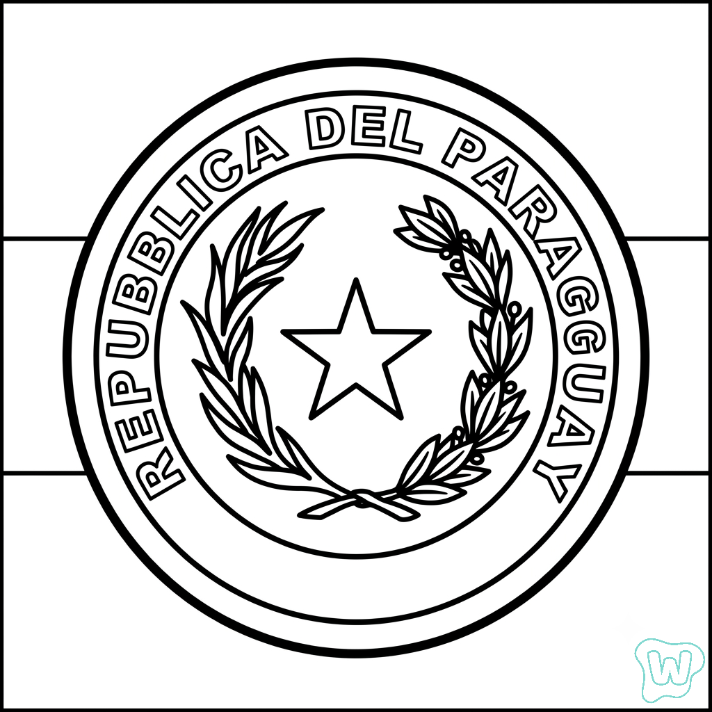 páginas para colorear de árboles Selección de Paraguay Mundial 2026 gratis