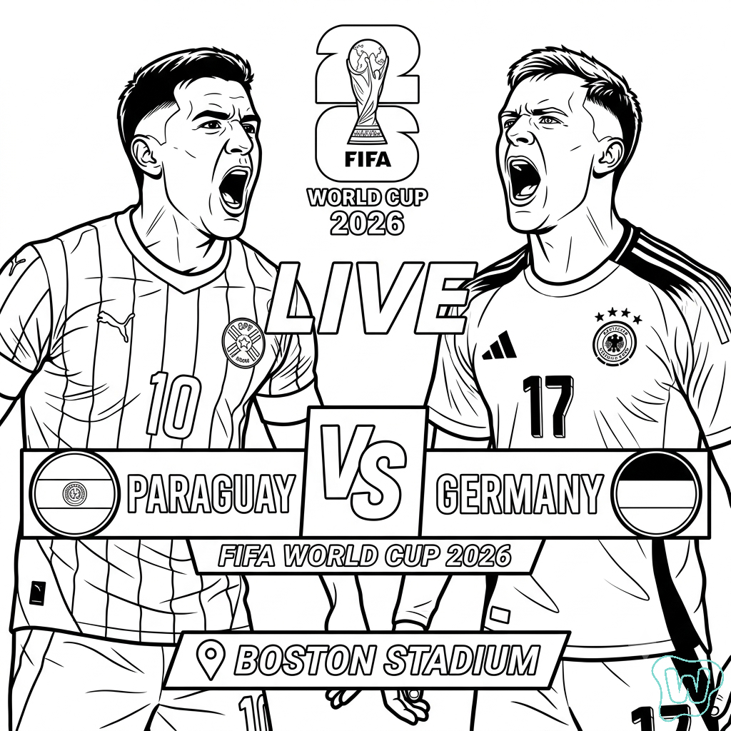 Selección de Paraguay Mundial 2026 dibujos para colorear grinch
