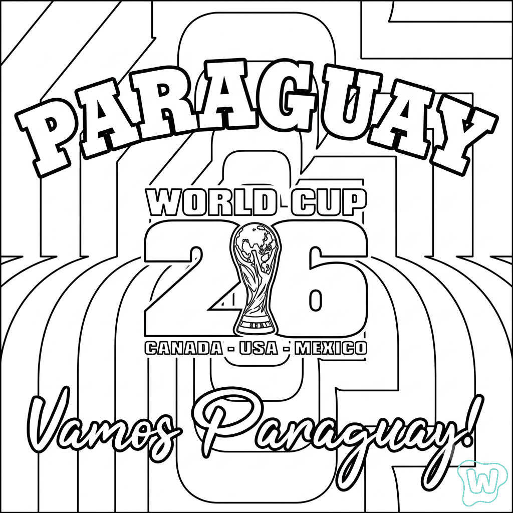 Selección de Paraguay Mundial 2026 imprimir PDF gratis
