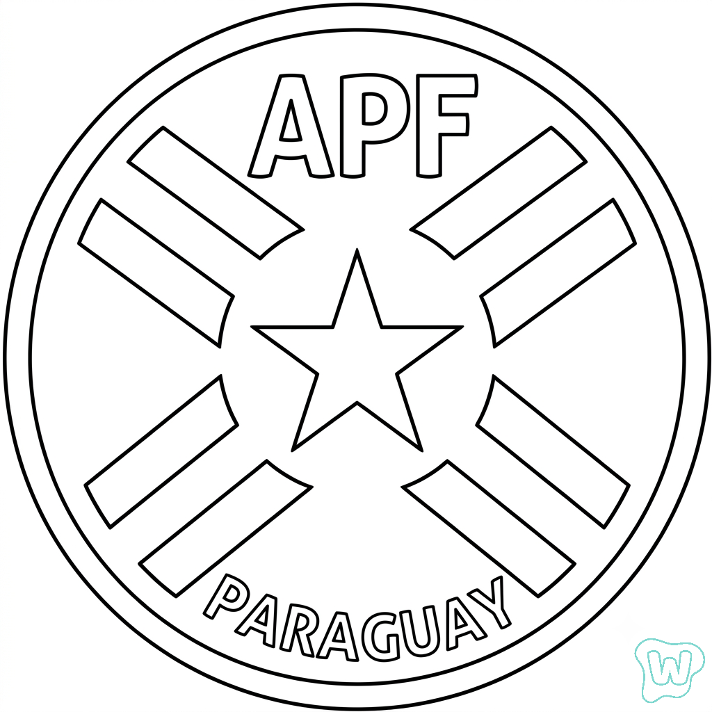 lindas páginas para colorear Selección de Paraguay Mundial 2026 1