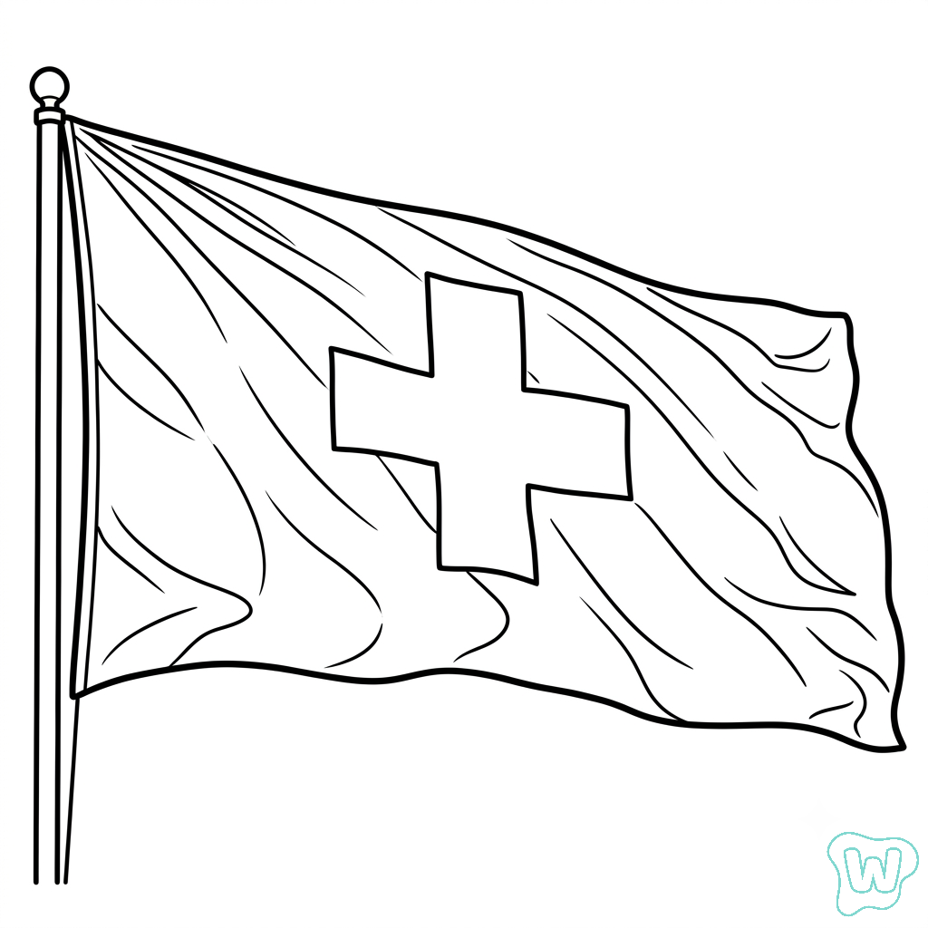 Selección de Suiza Mundial 2026 para colorear y Imprimir PDF