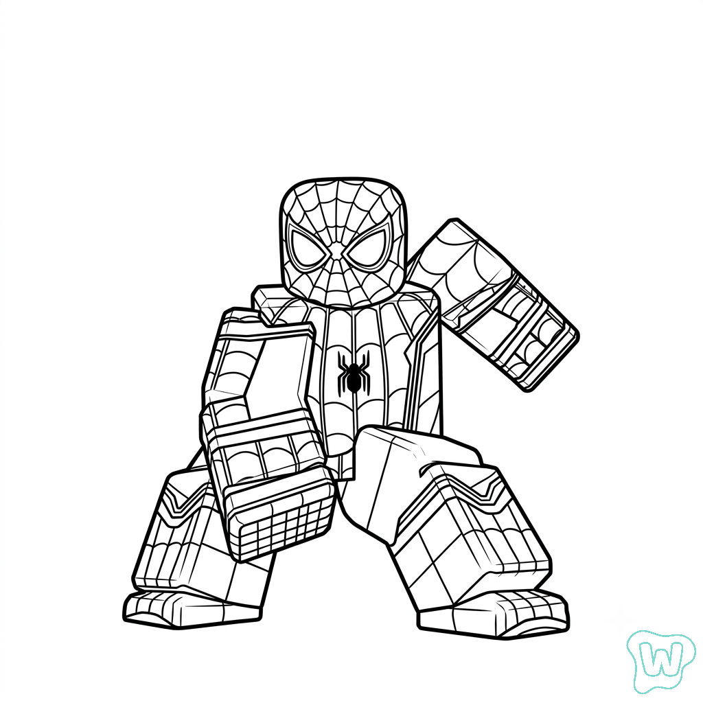 Spider-Man Roblox para colorear