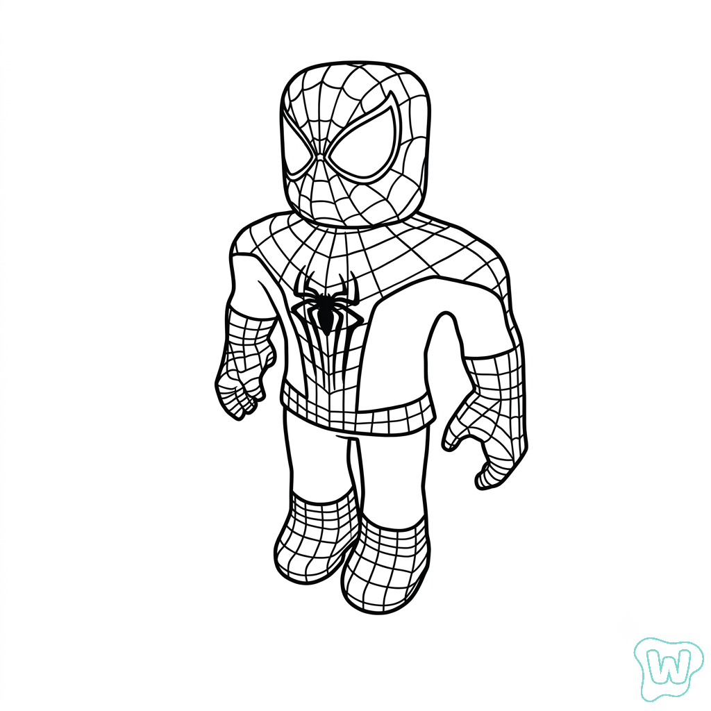 Spider-Man Roblox páginas para colorear para imprimir gratis
