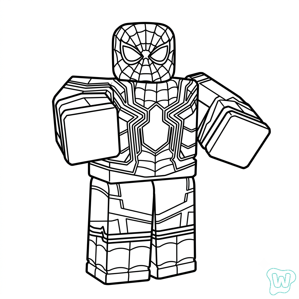 dibujos para colorear Spider-Man Roblox