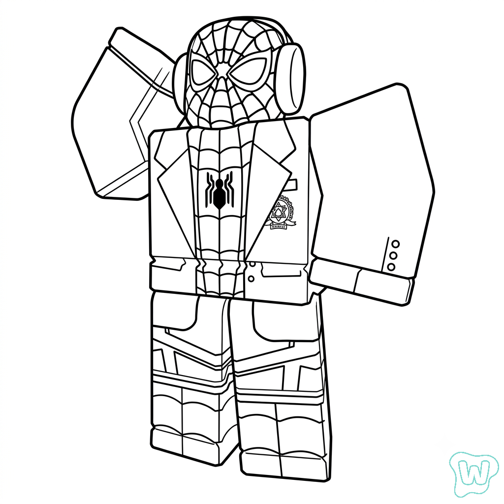 Spider-Man Roblox para colorear gratis