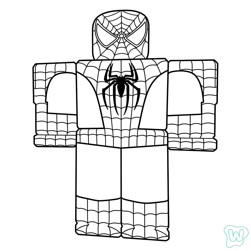 Spider-Man Roblox páginas para colorear para imprimir