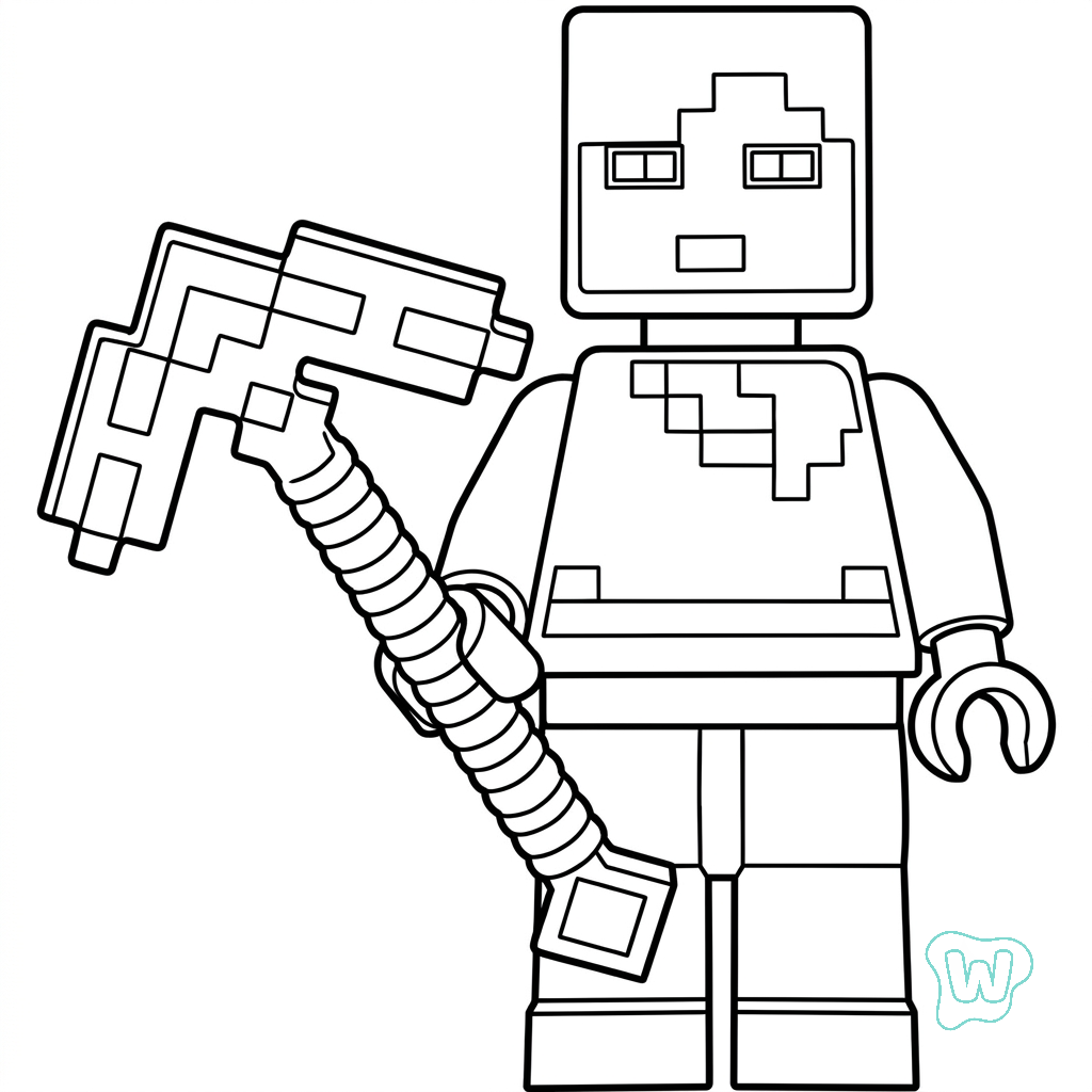 páginas para colorear imprimibles Alex Minecraft para adultos