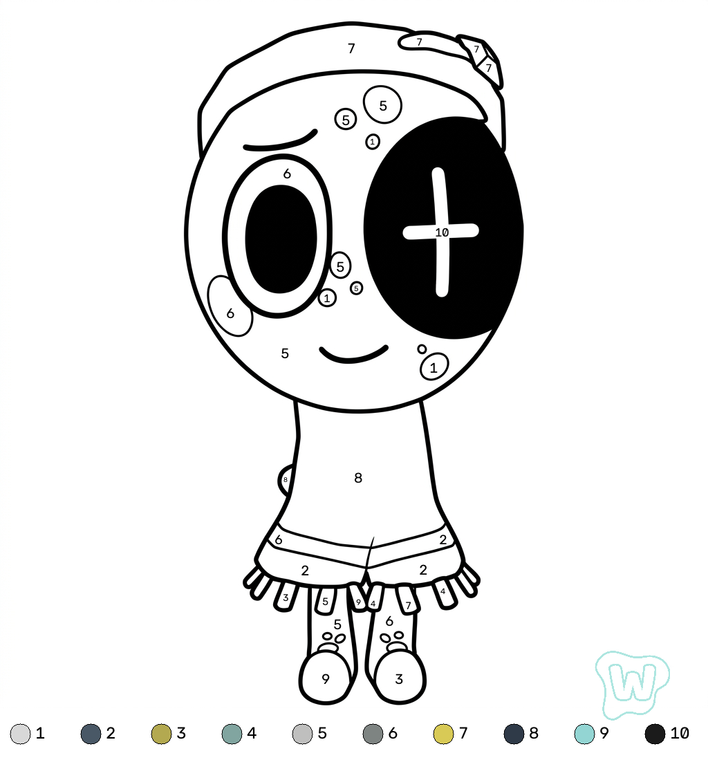 Astro Novalite Roblox coloring by numbers imprimir PDF gratis 1