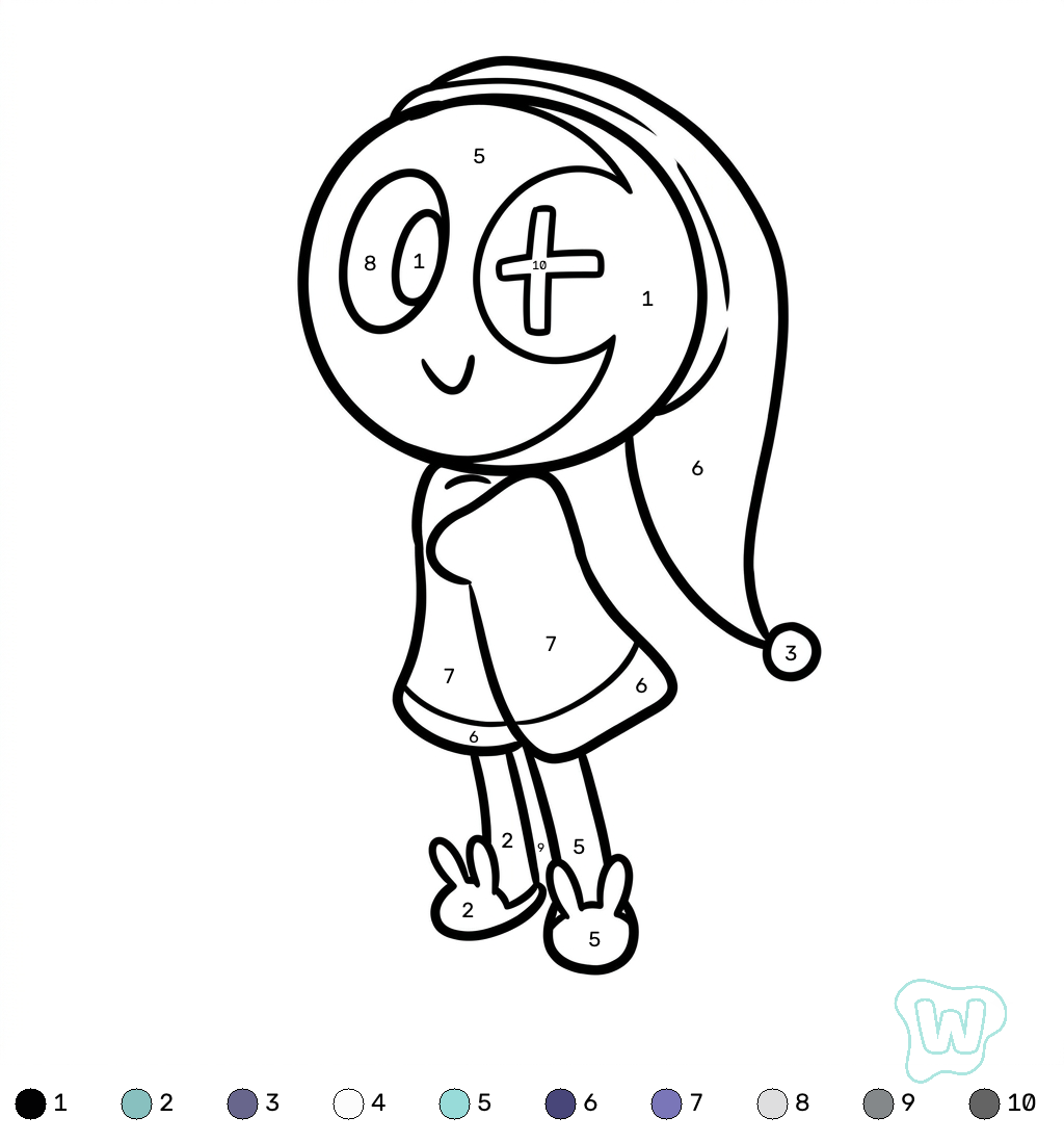 páginas para colorear fáciles de Astro Novalite Roblox coloring by numbers
