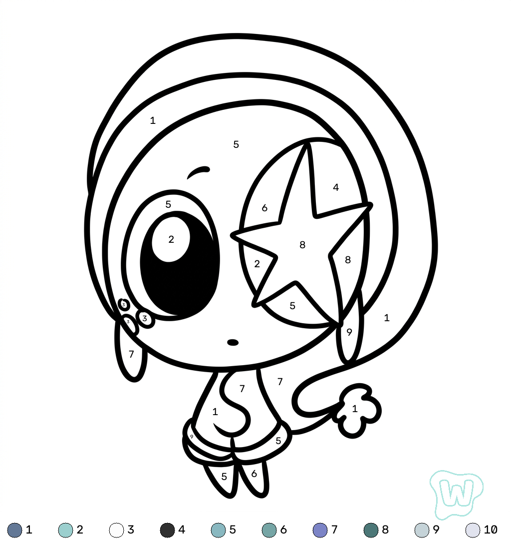 páginas para colorear detalladas de Astro Novalite Roblox coloring by numbers para adultos
