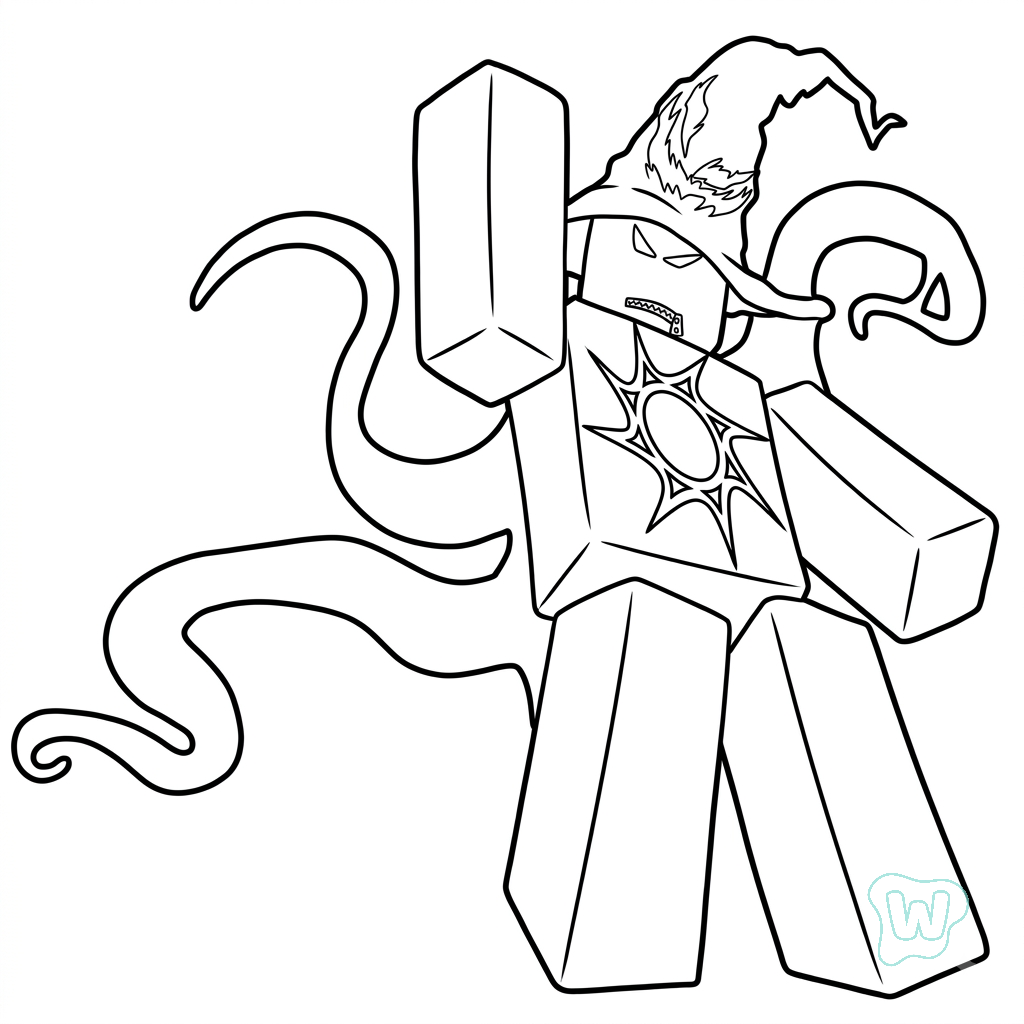 Azure Roblox páginas para colorear pdf