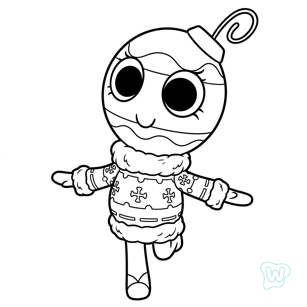 páginas para colorear imprimibles Bobette the Bauble Roblox