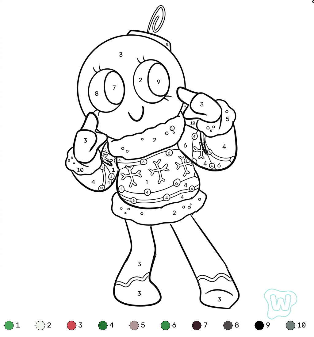 descargar PDF gratis Bobette the Bauble Roblox coloring by numbers