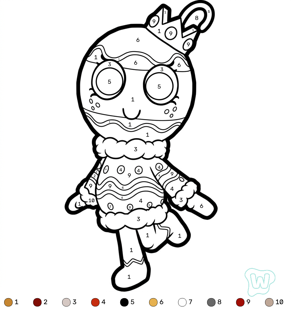 páginas para colorear para adultos Bobette the Bauble Roblox coloring by numbers