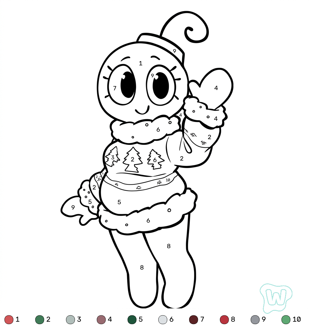 para colorear Bobette the Bauble Roblox coloring by numbers