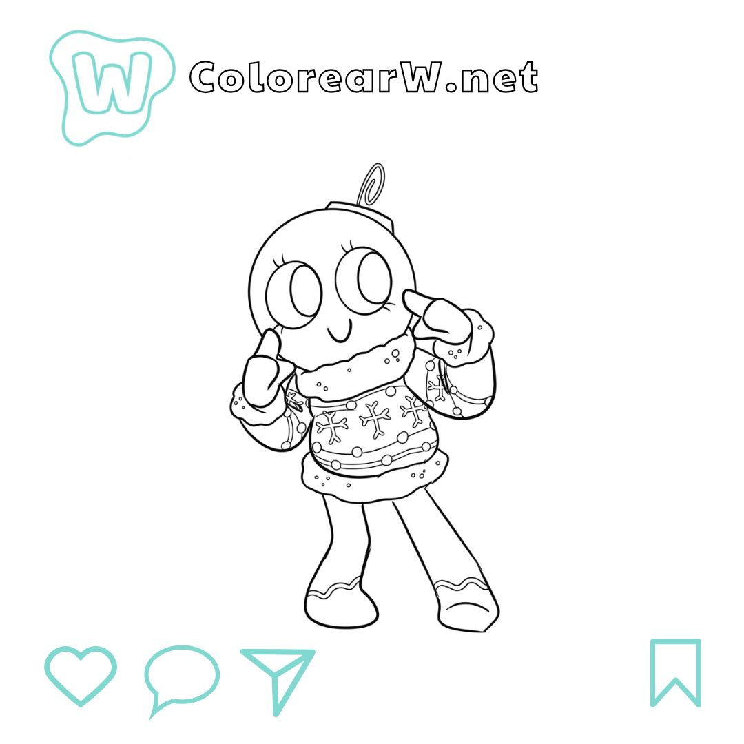 Bobette the Bauble Roblox para colorear (PDF para imprimir gratis) thumbnail