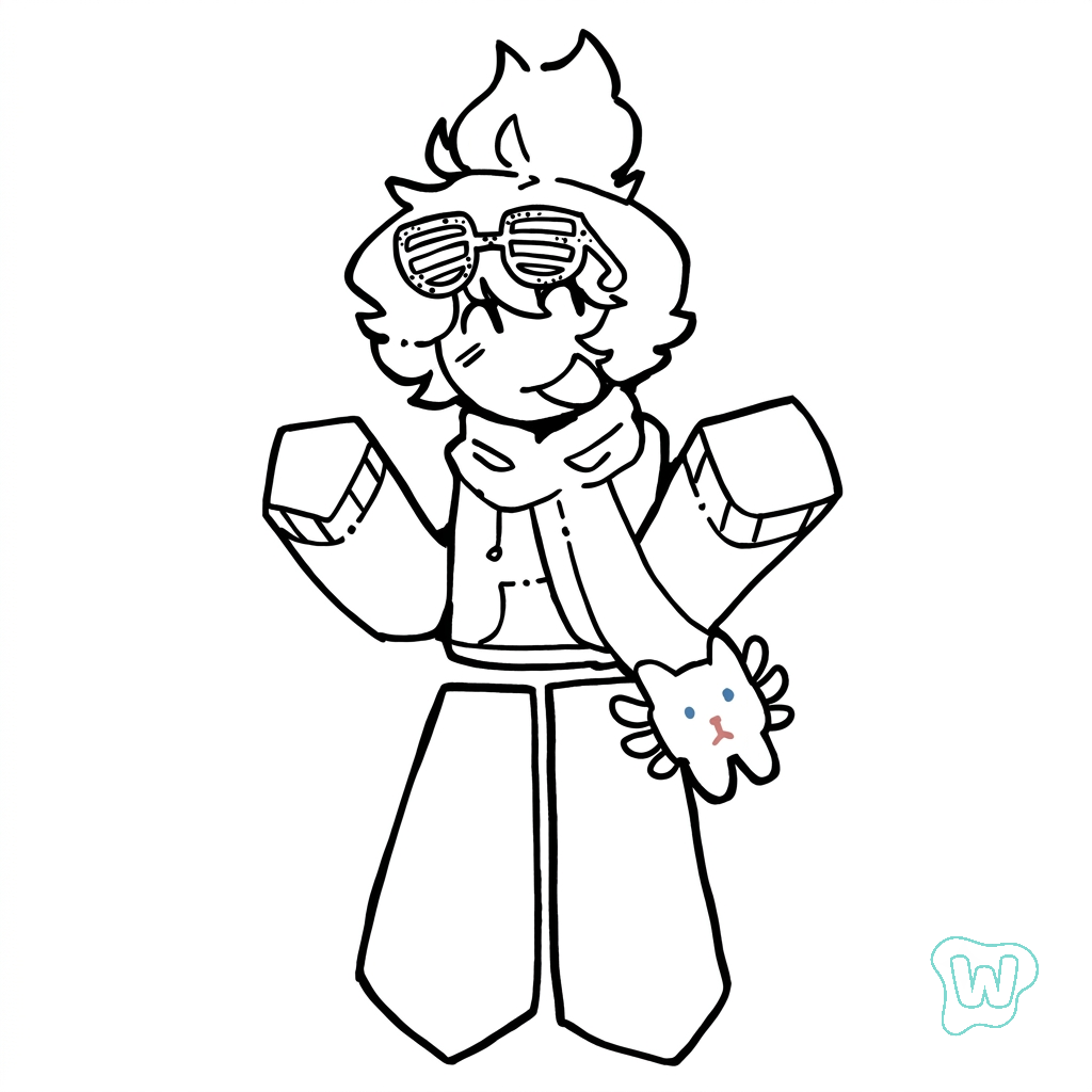 páginas para colorear BrightEyes Roblox