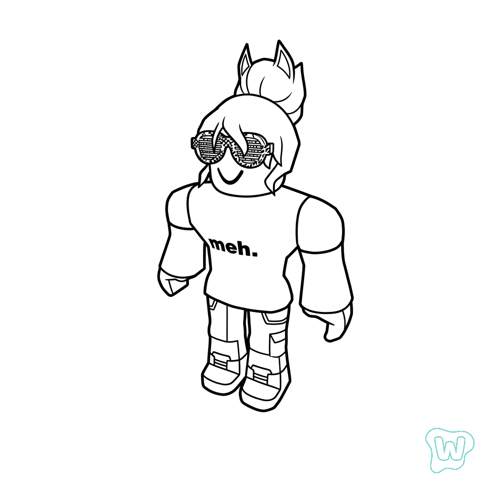 BrightEyes Roblox páginas para colorear imprimibles 1