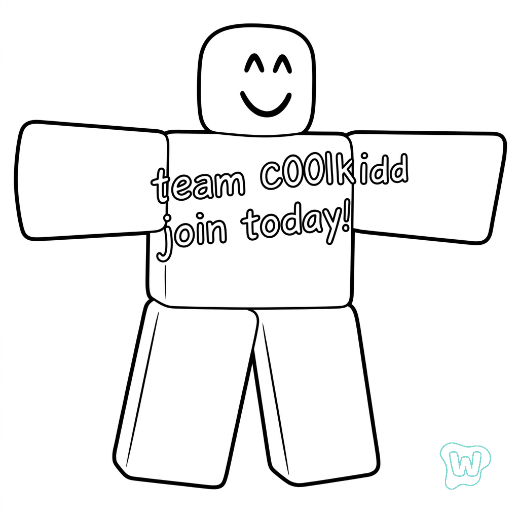 C00lKidd Roblox para colorear y Imprimir PDF