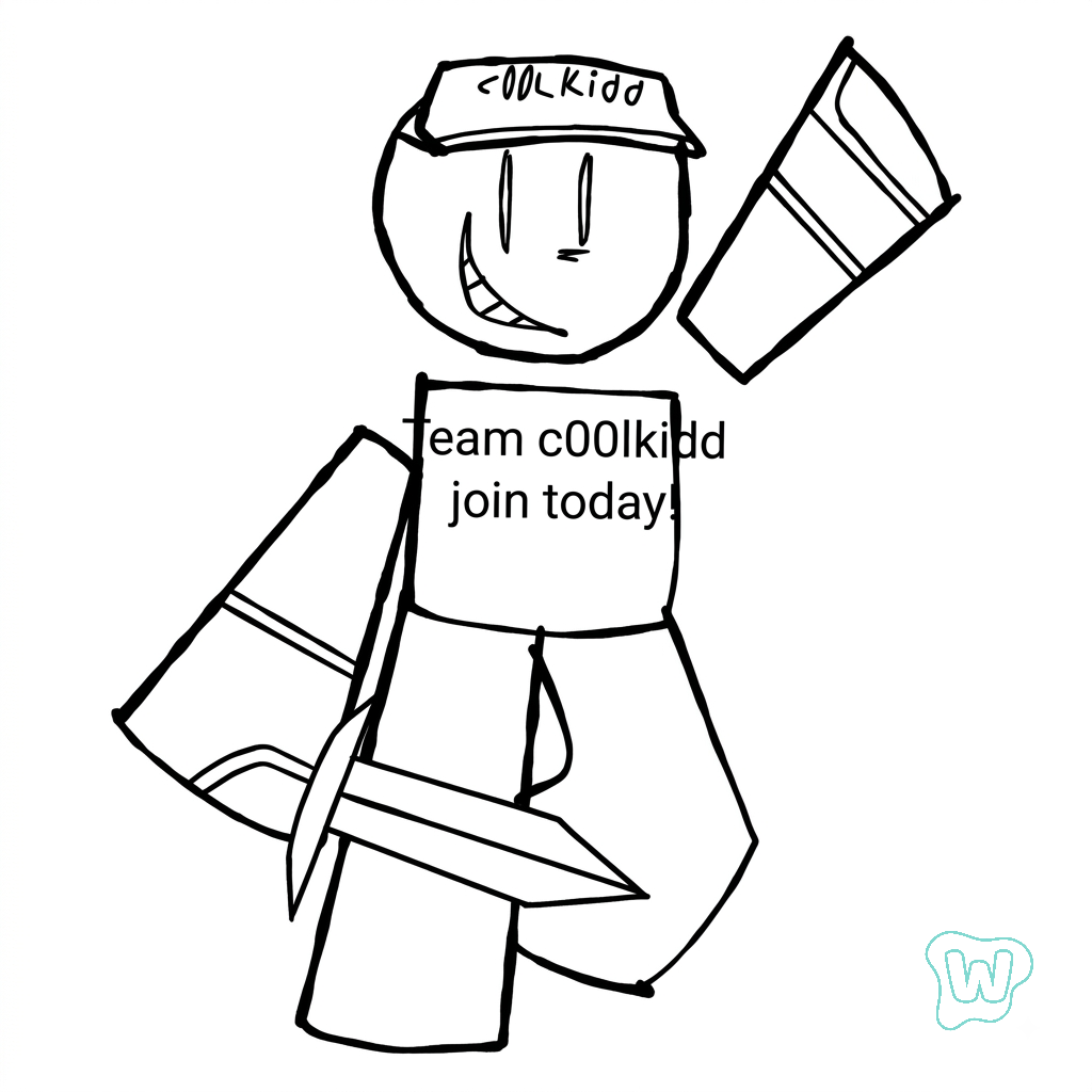 C00lKidd Roblox para colorear y Imprimir PDF gratis