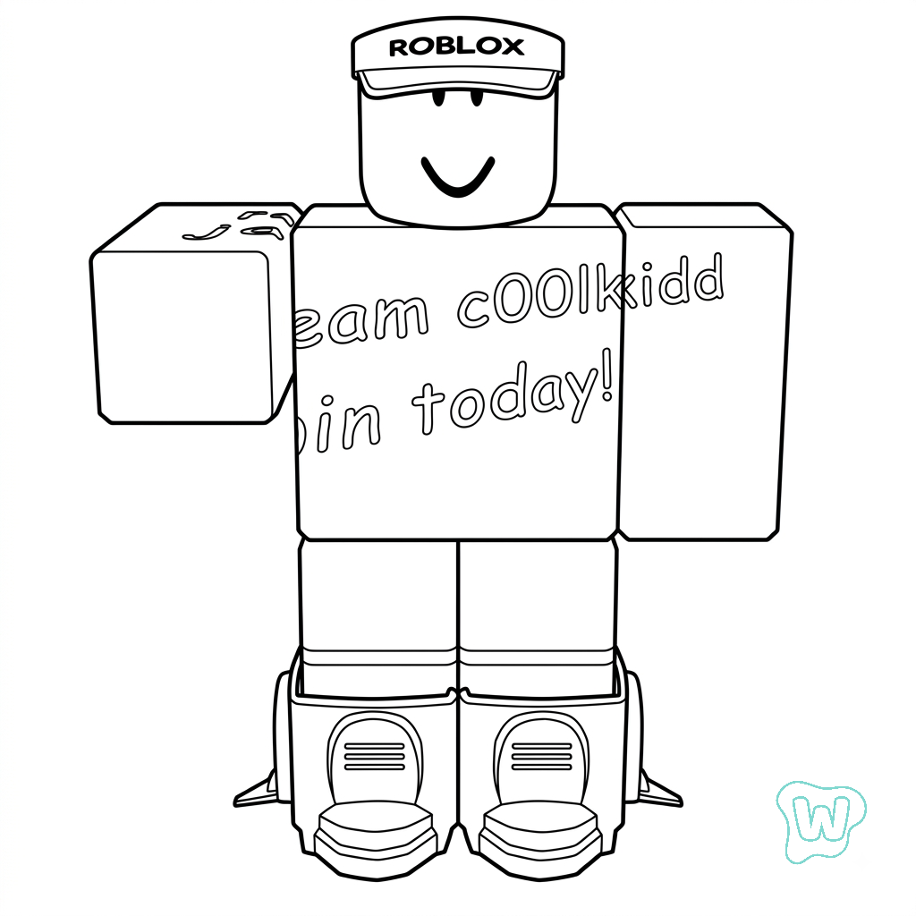 páginas para colorear kawaii lindas C00lKidd Roblox