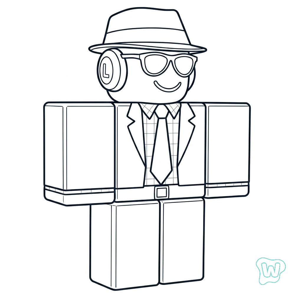 páginas para colorear gratis Chance Roblox