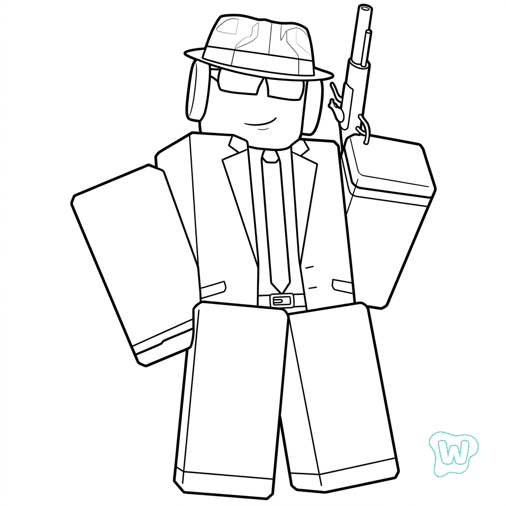 páginas para colorear gratis para adultos Chance Roblox