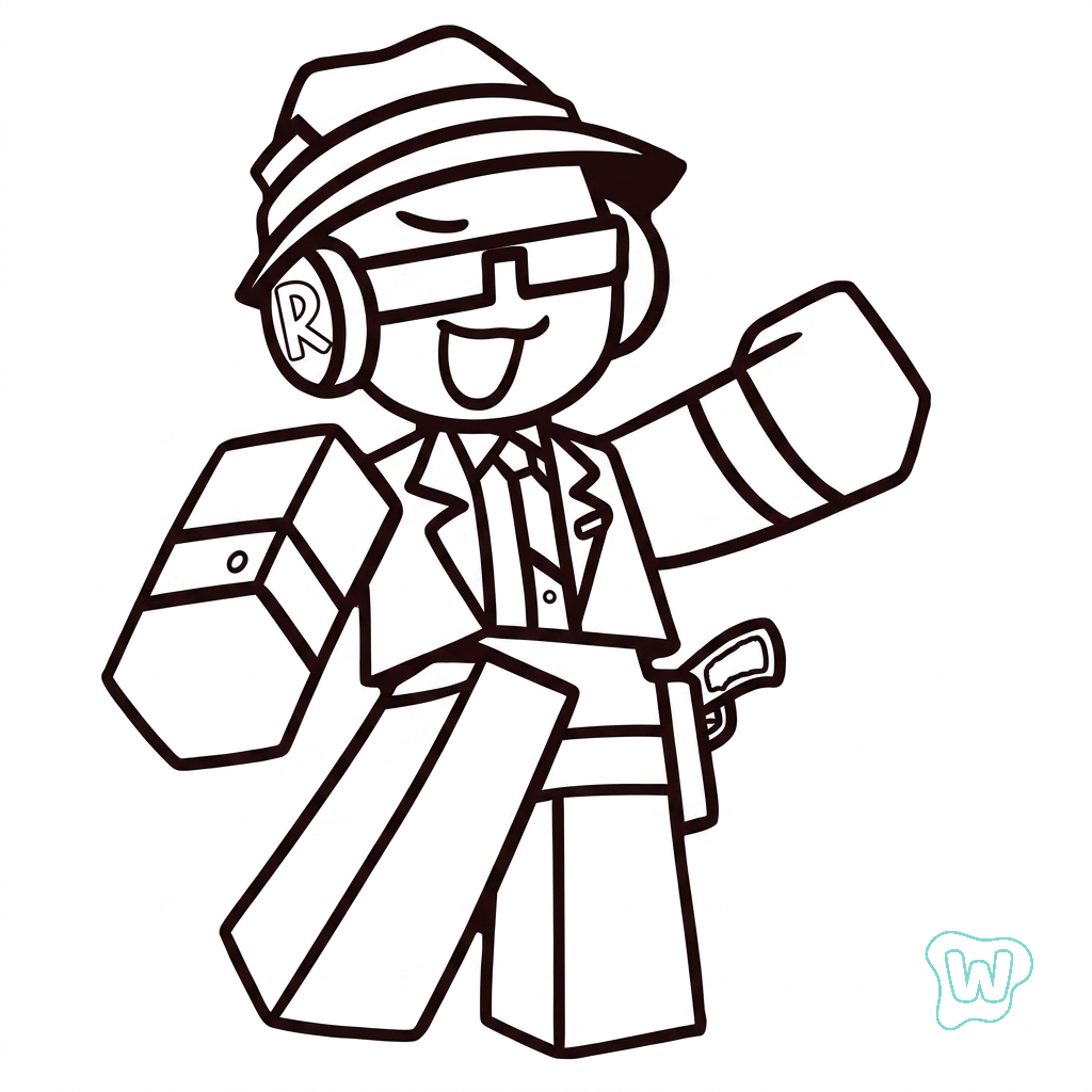 páginas para colorear kawaii lindas Chance Roblox