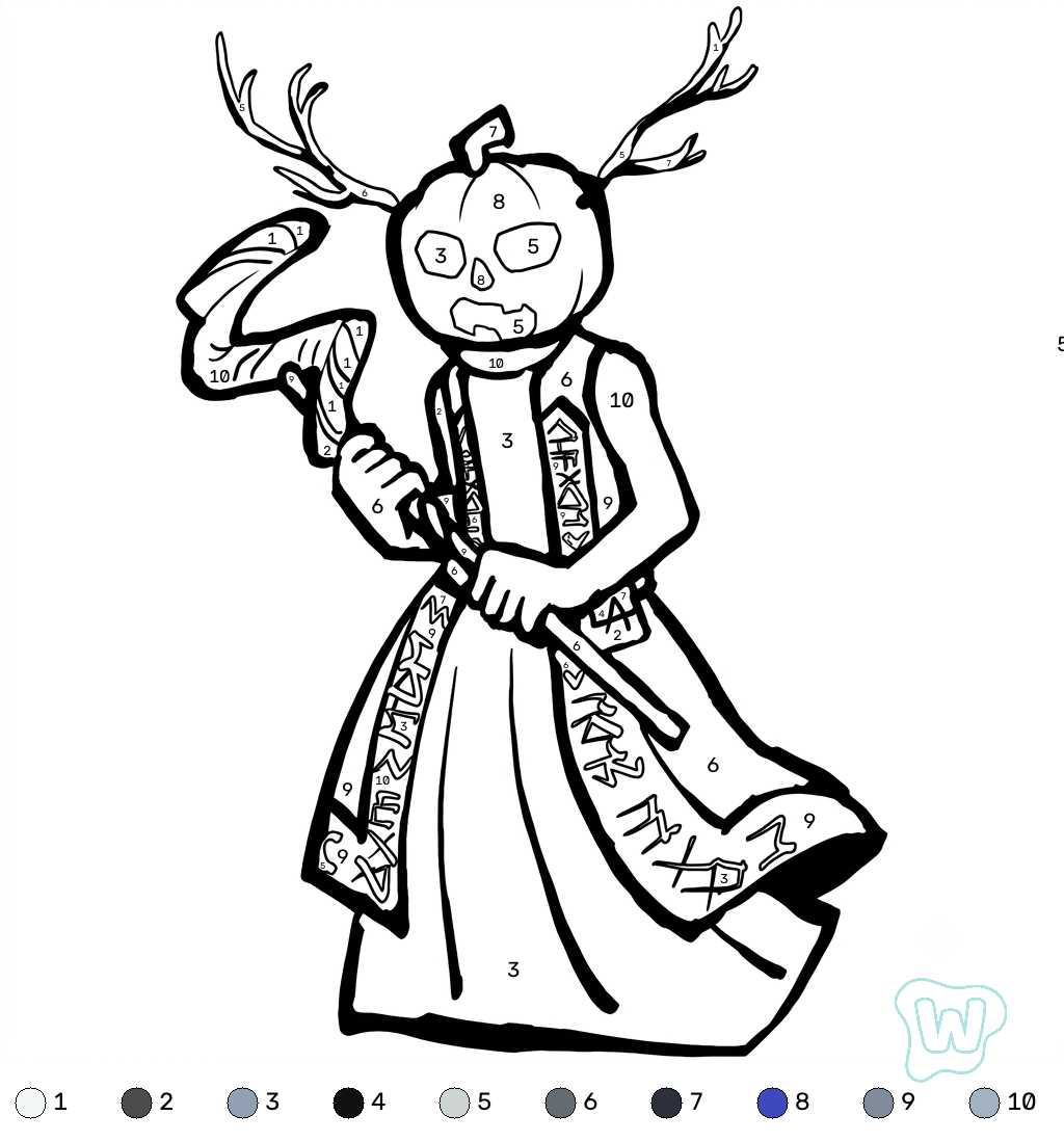 Dusekkar Roblox coloring by number para colorear