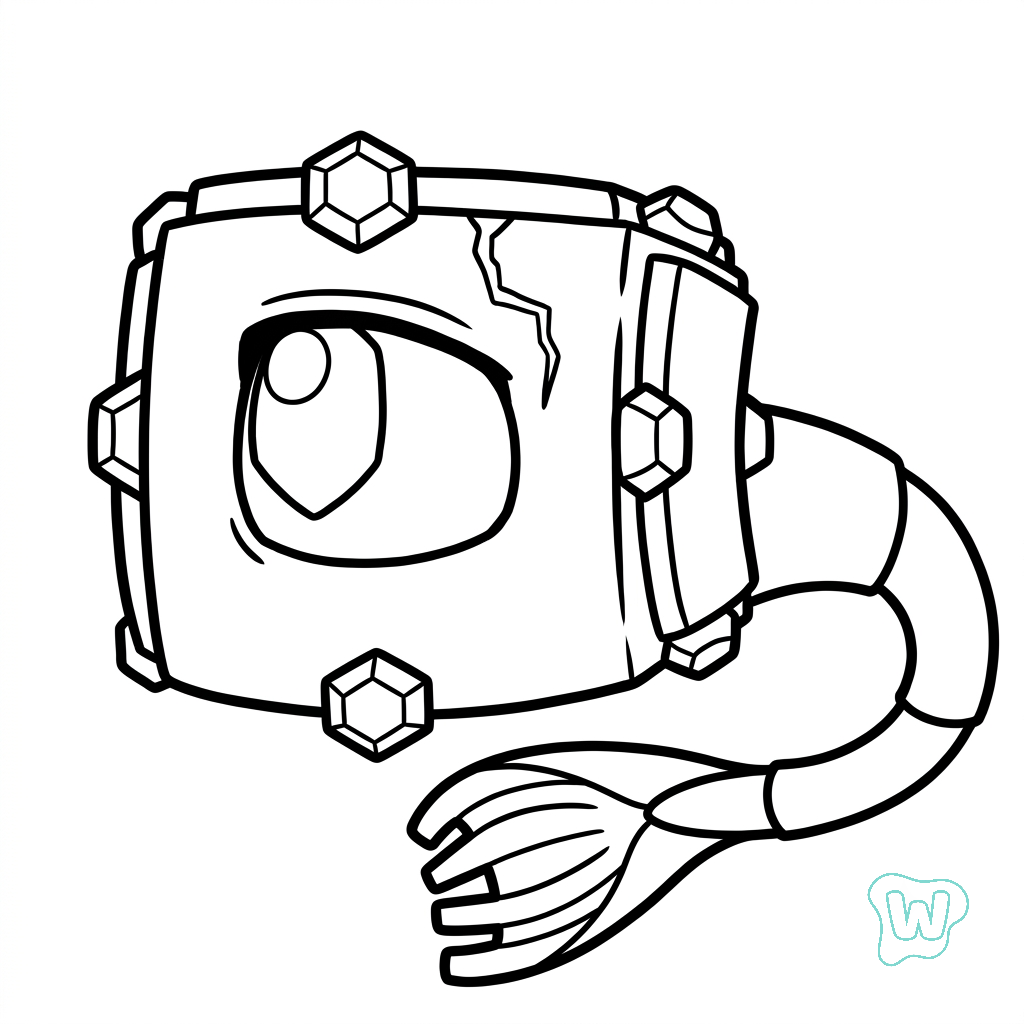 Elder Guardian Minecraft páginas para colorear pdf