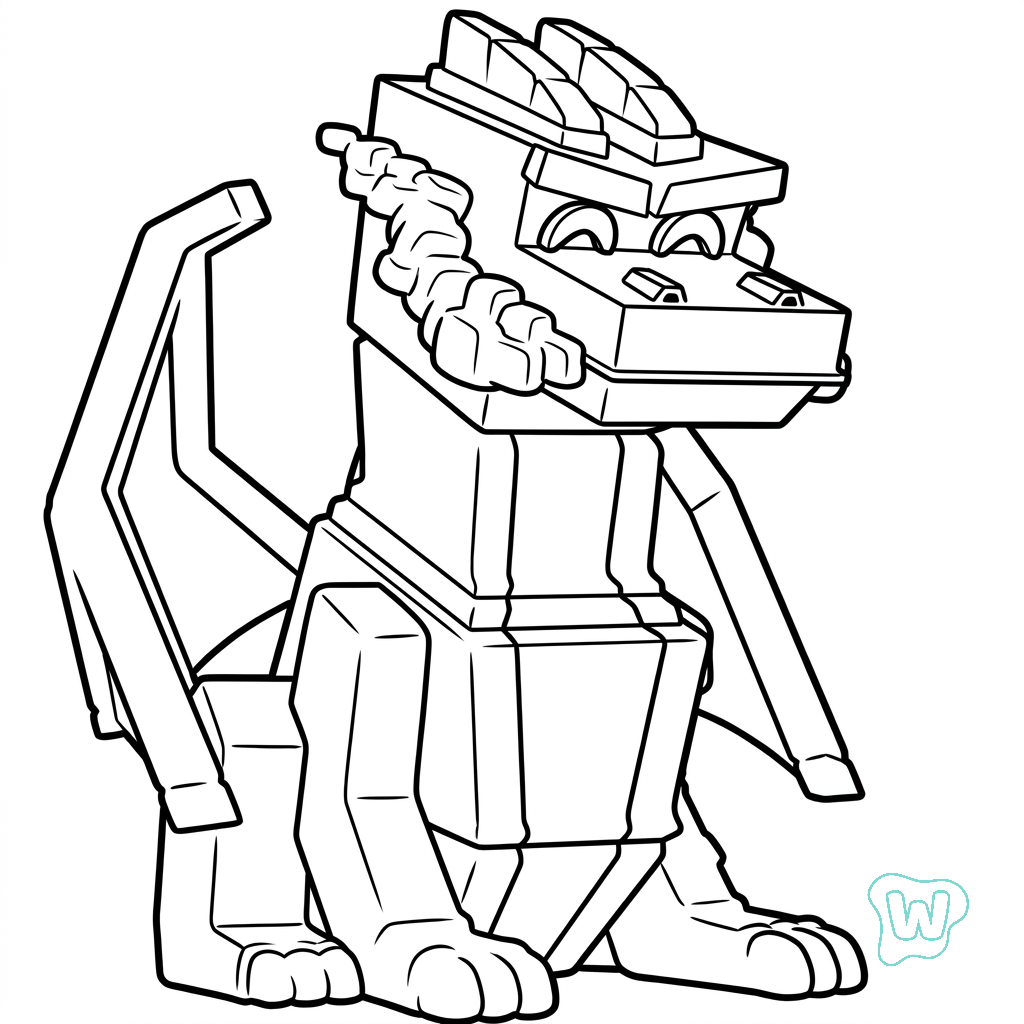 Ender Dragon Minecraft páginas para colorear